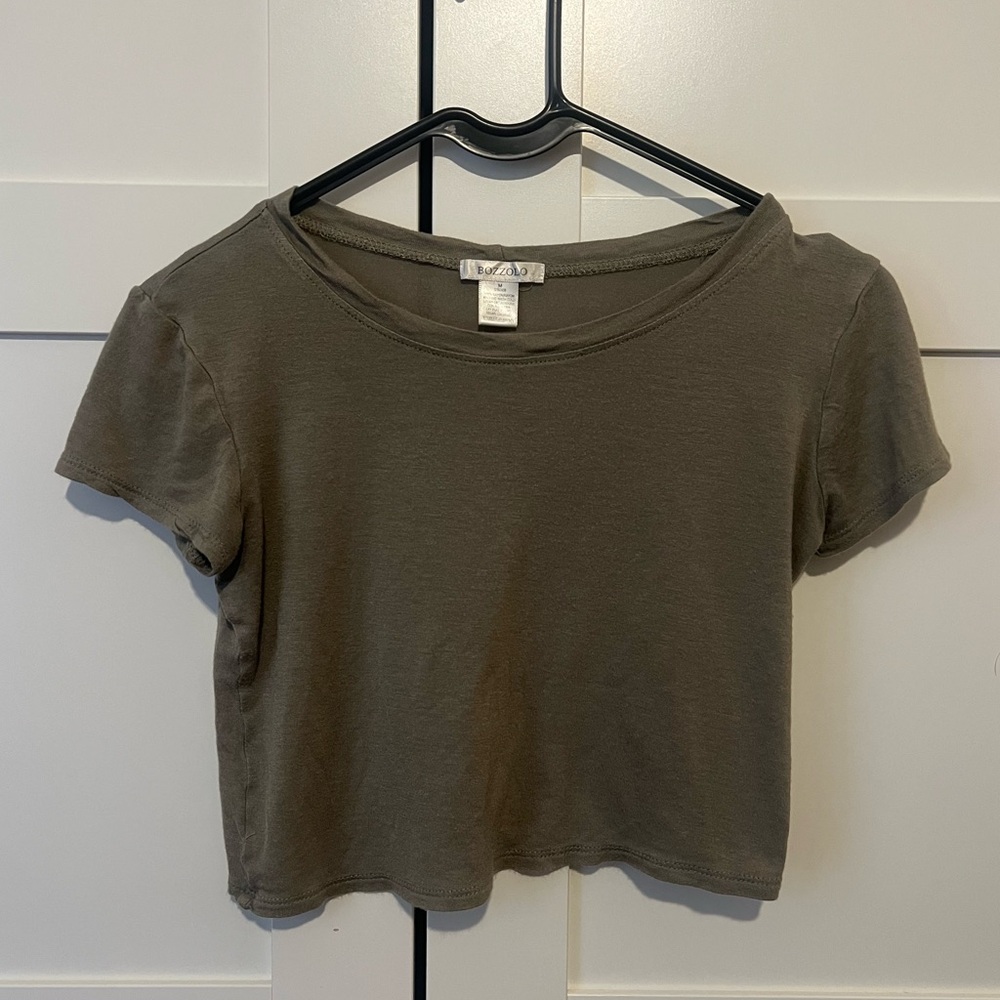 Olive/Sage Green Crop Top